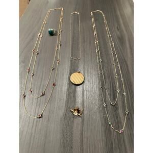 Vintage Jewelry Including 4 necklaces, 1 locket, 1 Tie Pin, 1 ring